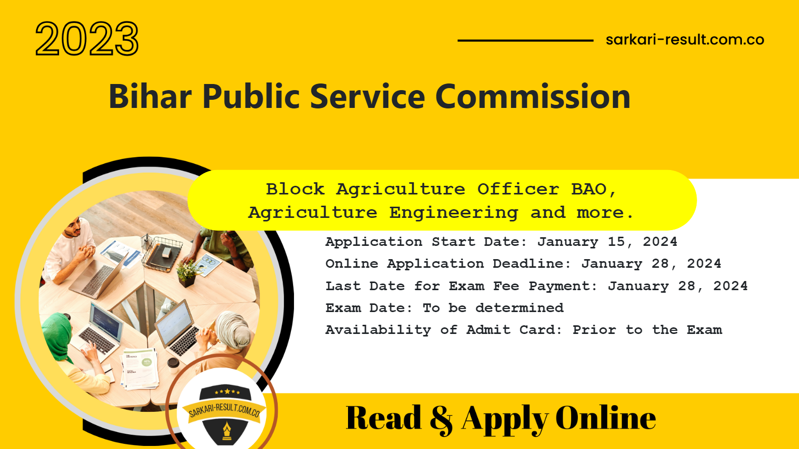 Apply Online for BPSC Agriculture Department's Various Posts Recruitment 2024 - 1051 Vacancies Available