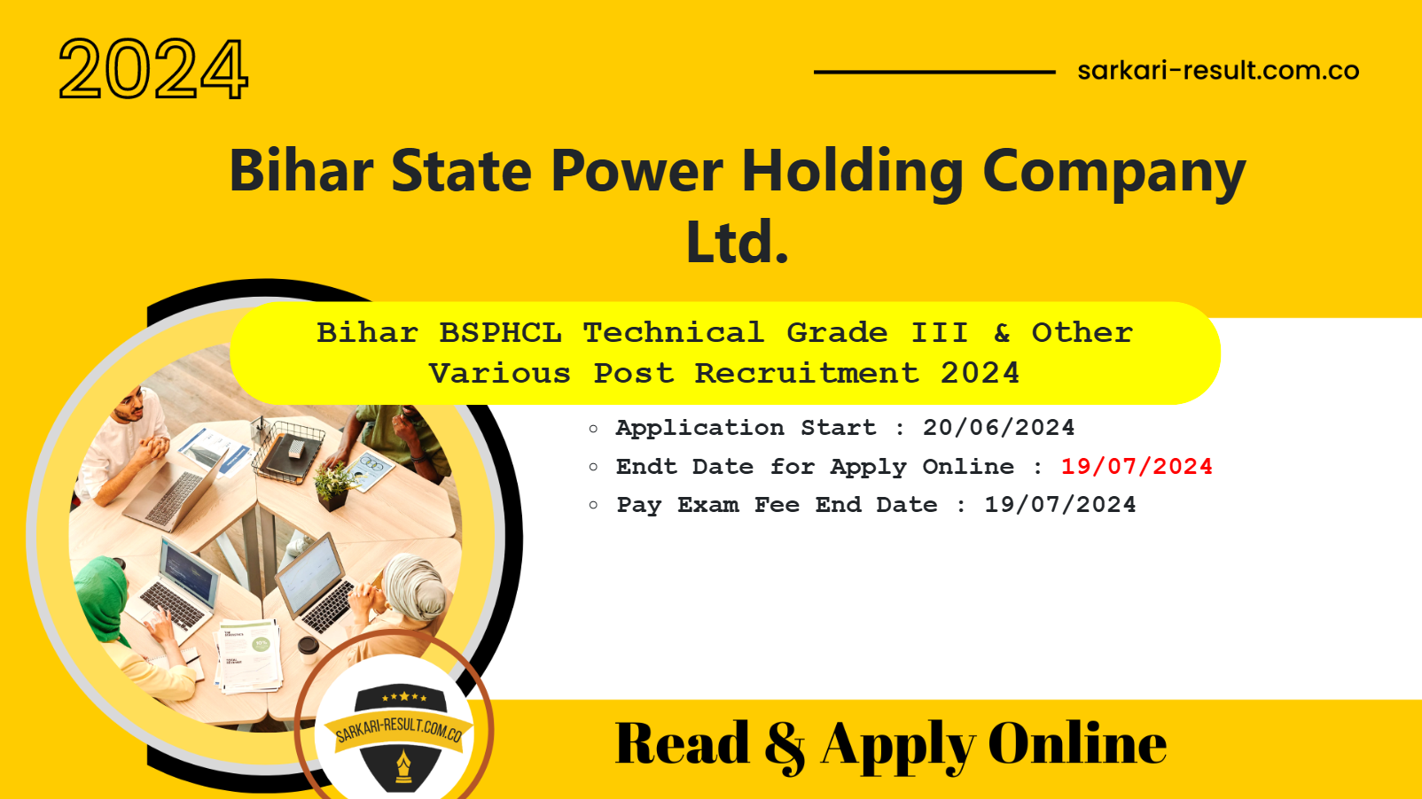 Bihar BSPHCL Various Post Online Form 2024 for 2610 Post