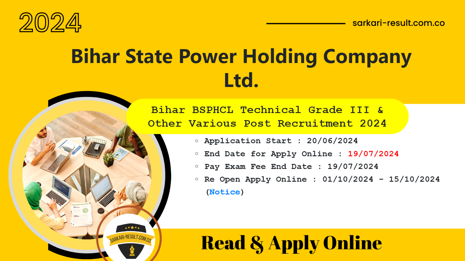 Bihar BSPHCL Various Post Online Form 2024 for 4016 Post