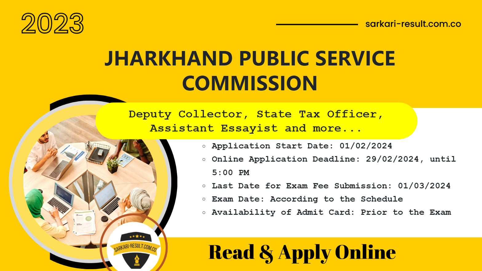 Jharkhand Public Service Commission (JPSC) Civil Services Examination Advertisement No. 01/2024 Recruitment 2024: Online Applications Invited for 342 Vacancies. Apply Now!