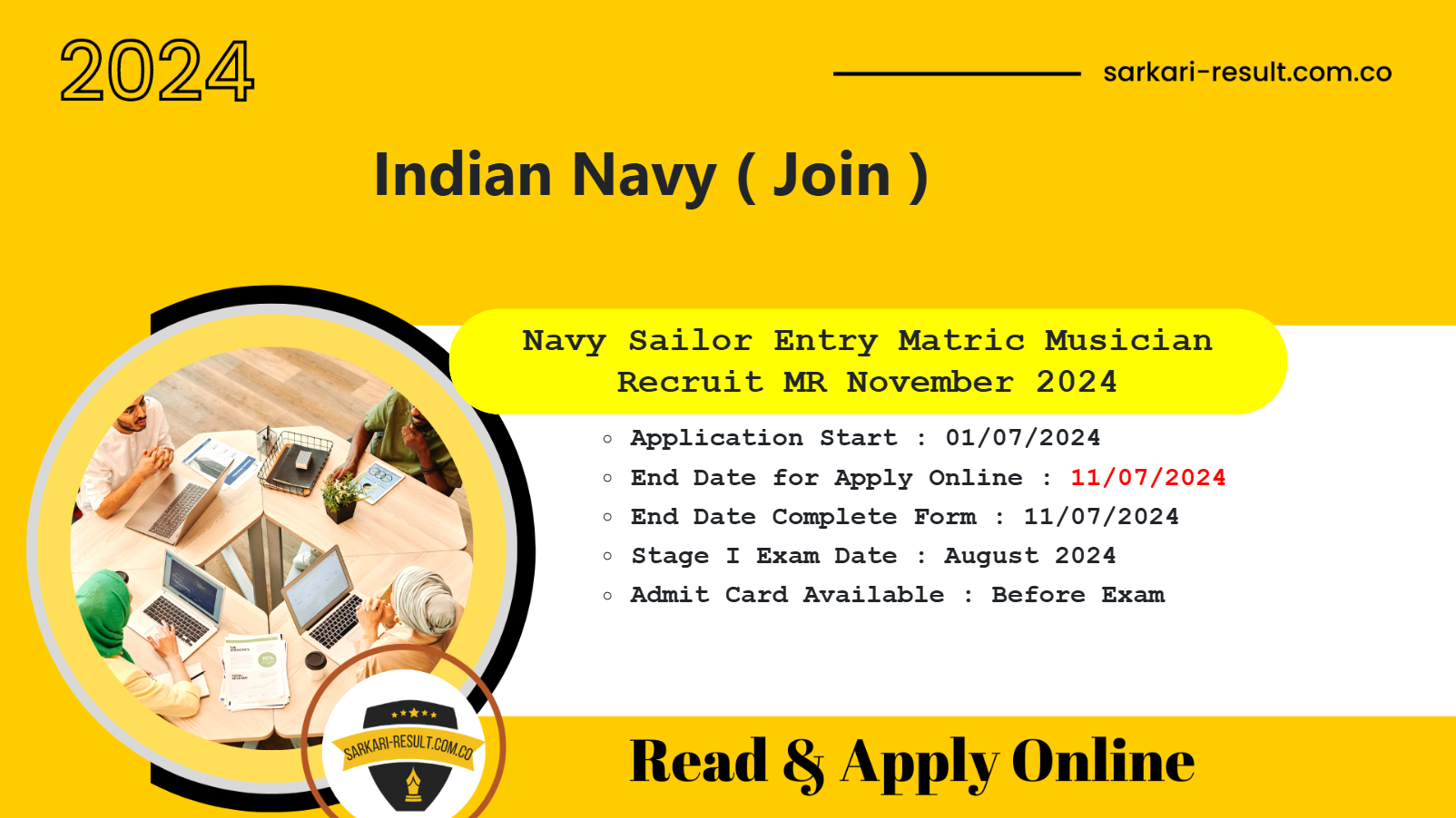 Join Indian Navy MR Musician 02/2024 Batch Online Form 2024