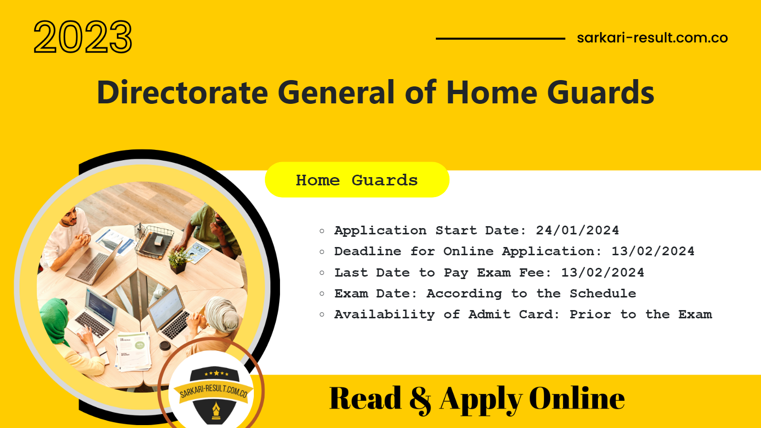 Delhi Home Guards Recruitment (DGHG) 2024 for 10285 Posts Online application