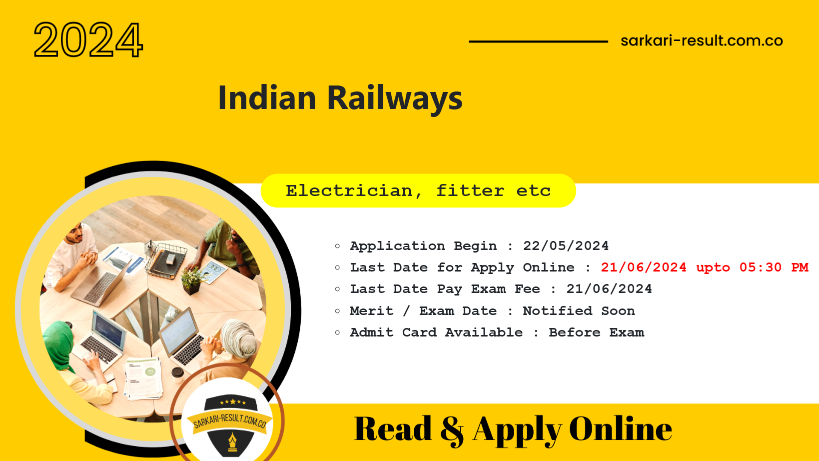 Railway Integral Coach Factory ICF Chennai Various Trade Apprentices 2024 Apply Online for 1010 Post